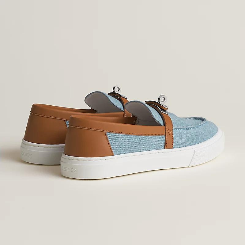 Giày Hermes Game Slip-On Sneaker Nữ Xanh Dương Nâu